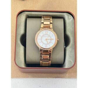 Michael Kors Gabbi MK3961 Women's Rose Gold Tone MOP Dial Crystal Watch